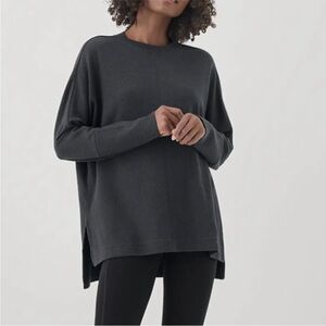 NWOT Pact Organic Charcoal Gray Heather Airplane Poncho Tunic XS/S Women’s New